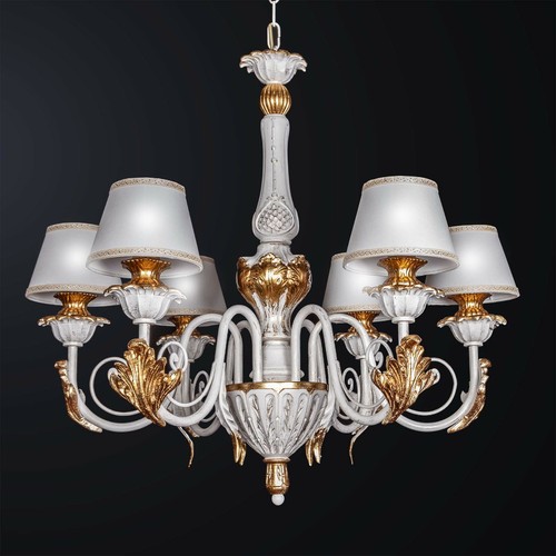 Lustre classique bois et - lustre, en