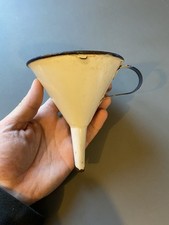 ancien entonnoir tôle émaillé cuisine art populaire vintage vin funnel
