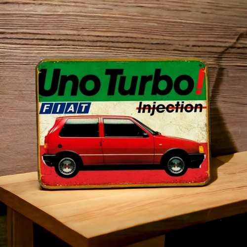Plaque métal vintage fiat - fiat, uno