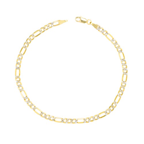 Bracelet chaîne figaro pave - figaro,