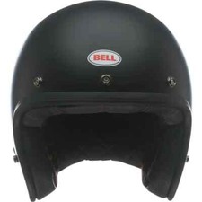 Casque Jet Moto Bell Custom 500 Vintage Mono Couleur Noir Mat - MATTE BLACK