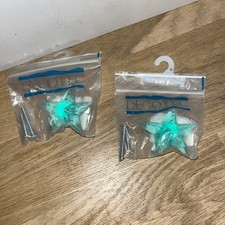 Lot 2 Boutons En Verre Forme Étoile De Mer Verte Poignées Tiroir Meuble Decotec