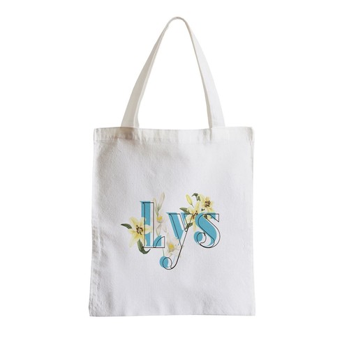 Sac tissu lys aquarelle - sac,