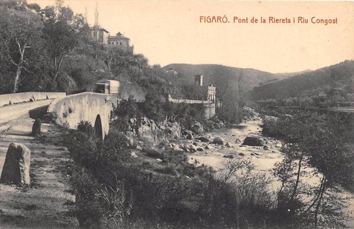 Cpa espagne figaro - figaro, pont