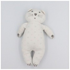 Doudou chat blanc pois JACADI