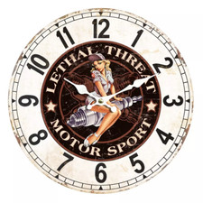 Horloge Motor sport, déco route 66, pendule mother road, déco USA pin-up