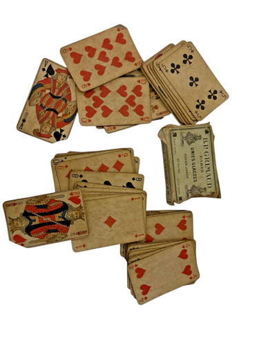 Ancien jeu carte - jeu, grimaud