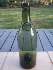 bouteille ancienne verre soufflé cachet BaW Birmenstorfer antique seal bottle