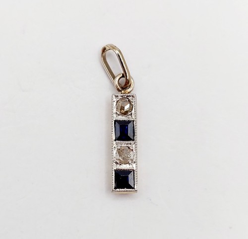 Pendentif art deco blanc - deco, or