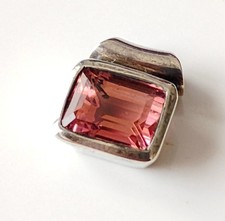 Pendentif en Tourmaline Rose et Argent Sterling 925 (2,5 g).