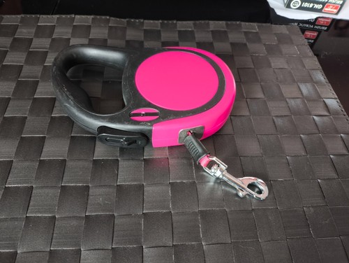 Laisse rose déroulante - , 5m
