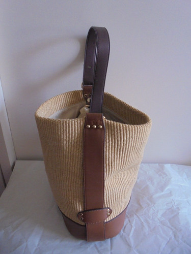 Joli sac seau cuir - pu, marron