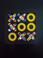 Sculpture, jeu, puzzle, xo, bois, abstrait, moderne, contemporain, mondrian