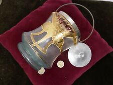 superbe pot à biscuits art nouveau fleur de nénuphar,H 18cm