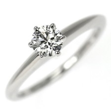 Bague diamant tiffany pt950 - diamant,