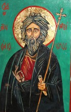Icône orthodoxe en bois Tempera peinte à la main Saint André