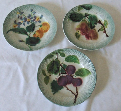 Assiettes faience barbotine - faience,
