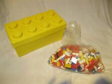 Lot LEGO STORAGE BOX BOÎTE DE RANGEMENT + 1kg VRAC BRIQUES 2x2 2x3 2x4 Vintage