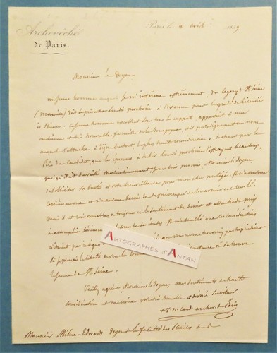 S 1859 françois - l.a.s,