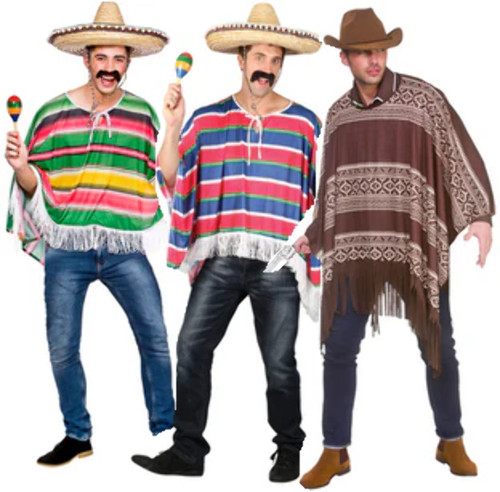 Poncho mexicain pour adultes - pour,