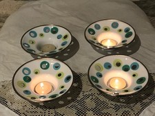 Lot de 4 bougeoirs/photophores métallique, IKEA, ajourés