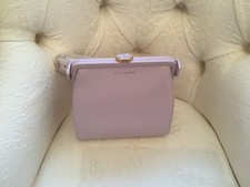 Sac flore en cuir rose pâle