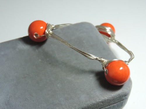 Bracelet bangle perles - bangle,