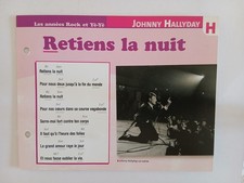 CARTE FICHE - JOHNNY HALLYDAY