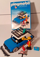 Set Playmobil 3210 boite ancien vintage: voiture bleu blue + voyageuse