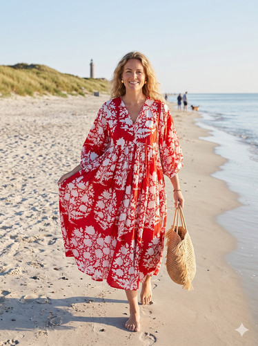 Robe longue maxi coton - maxi, en