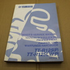 MANUEL REVUE TECHNIQUE D ATELIER YAMAHA TT-R 125 LW 2002 P TTR ENTRETIEN