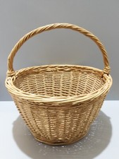 - ANCIEN PANIER ROND OSIER IDEAL pour la cueillette des CHAMPIGNONS / JARDIN   D