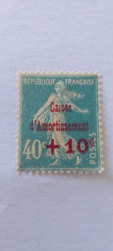 Timbre semeuse bleu 40c - bleu,