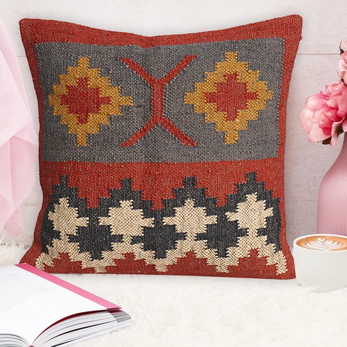 Housse coussin jute - de,