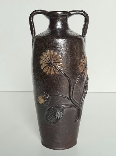 Ancien vase grès - grès, signé
