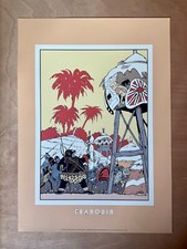 SÉRIGRAPHIE FRANQUIN SPIROU ET FANTASIO LA CORNE DE RHINOCÉROS ARCHIVES 50X70