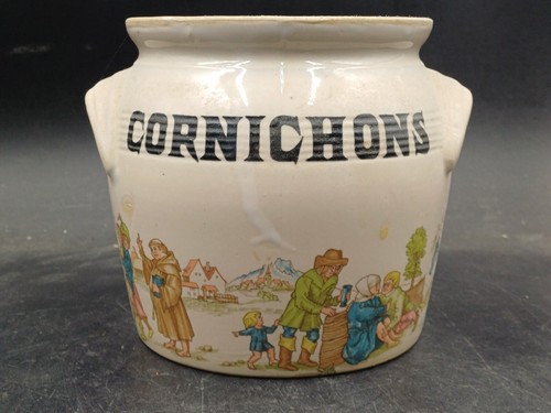 Pot cornichons faience - pot,