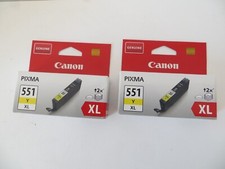Lot 2 cartouches d’encre CANON PIXMA 551 XL  (11 ml)  Y  yellow (jaune)