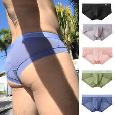 Boxer Sexy À Grande Poche Pour Hommes Slip Respirant En Soie Glacée Sous- /