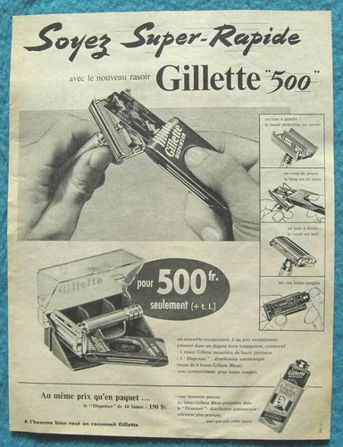 Publicité papier rasoir - publicité,