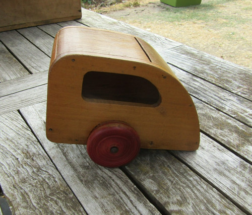 Jouet bois ancien - jouet, remorque