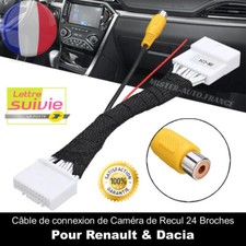 Câble Adaptateur Connexion Caméra de Recul pour Renault & Dacia Opel 24 Broches