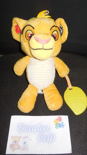 Doudou peluche roi lion simba - lion,