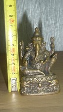 statue statuette en bronze dieu GANESH GANESHA Feng Shui  (146 gr) éléphant
