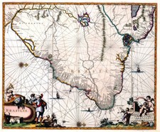 Reproduction carte ancienne - Brésil vers 1685 (Brazil)