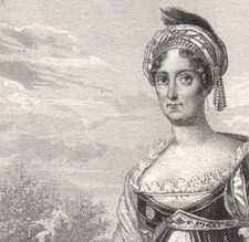 1850 Gravure Portrait Letizia