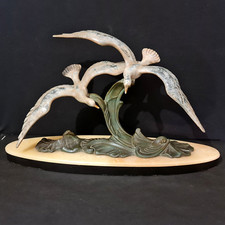 Sculpture en régule ou bronze et marbre signée Charles Ruchot - Début XXe