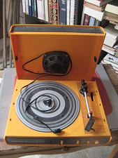 ++"534.18"  TOURNE DISQUE ORANGE VINTAGE VALISETTE  PATHE MARCONI  VSM 3004