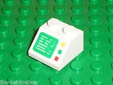 Lego space white slope brick - white,