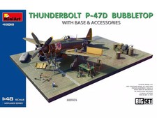 MINIART Diorama Thunderbolt P-47D Bubbletop avec base et accessoires - 1/48 - MI
